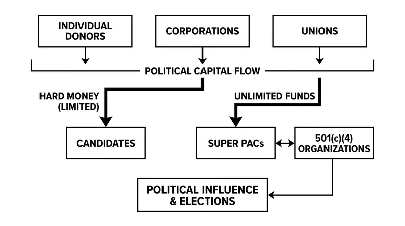 Modern campaign strategy relies on a combination of regulated direct contributions and unregulated independent expenditures.
