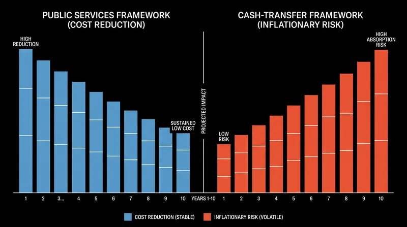 Projected impact on baseline living costs over time.