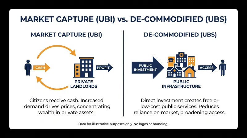 How different social safety nets interact with market pricing.