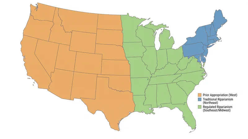 The historical divide at the 100th meridian is blurring as Eastern states adopt permitting systems.