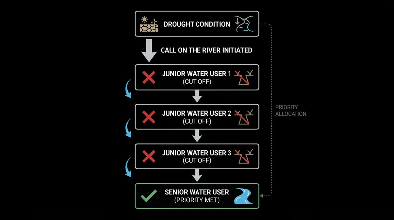 How strict priority systems handle scarcity by cutting off the newest users first.