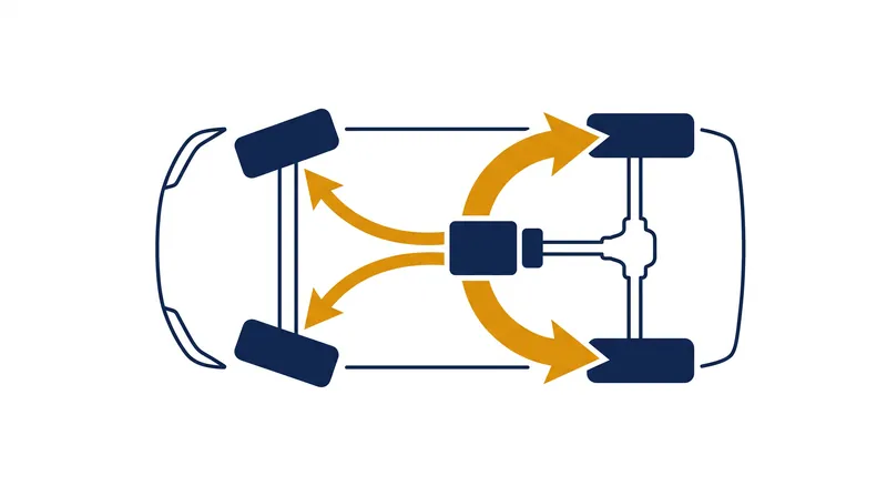 Torque vectoring actively distributes power left-to-right, pushing the vehicle through corners and improving agility.