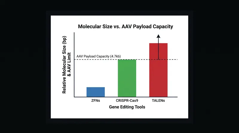 Molecular size dictates which delivery vectors can be used for in vivo therapies.