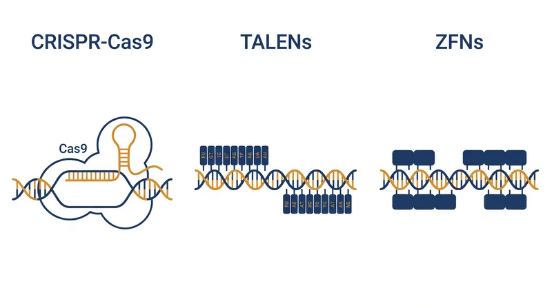 RNA-guided vs. Protein-guided DNA targeting mechanisms.