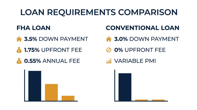 A breakdown of the upfront and monthly insurance costs associated with low-down-payment mortgages.