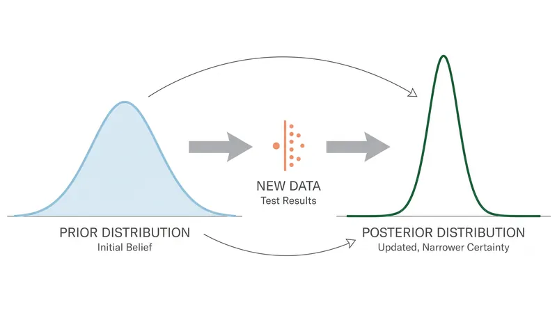 Bayesian statistics treats probability dynamically, updating initial beliefs as new data arrives.