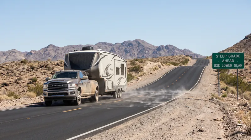 The SAE J2807 standard requires vehicles to pull their maximum rated load up an 11.4-mile, 5 percent grade in 100-degree heat without overheating.