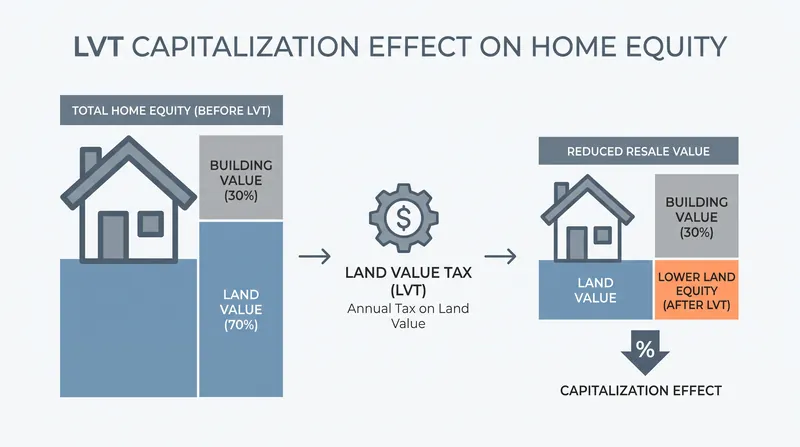 The capitalization effect: how taxing the economic rent of land inherently depresses its resale value.