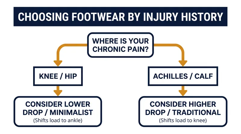 Using the 'comfort filter' and injury history to select footwear as a tool for targeted load management.