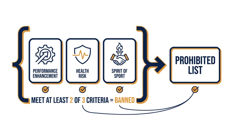 For a substance to be banned by WADA, it must meet two of three specific criteria.