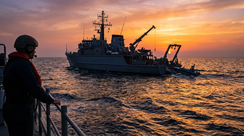 Joint mine-clearing operations are a critical prerequisite for maritime insurers to underwrite commercial voyages through the strait.