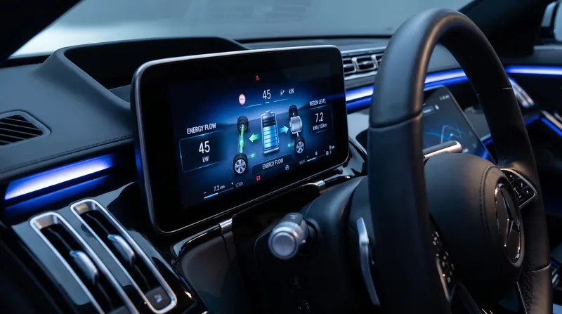 Many modern EVs provide real-time telemetry showing drivers exactly how much energy is being recovered during deceleration.