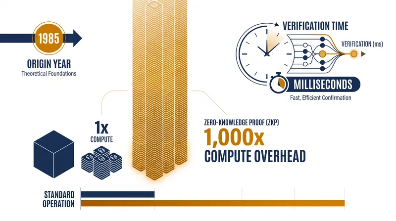 While verifying a proof takes milliseconds, generating one requires massive computational overhead.