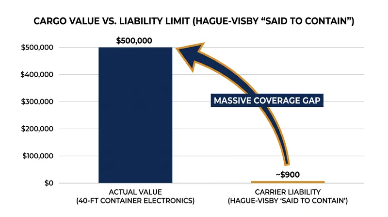 The massive liability gap created by standard 'said to contain' shipping terms.