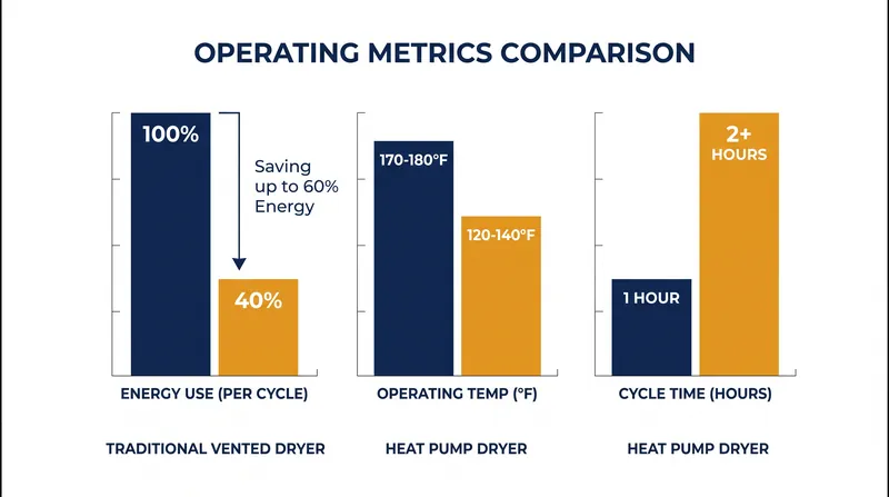 Comparing the energy efficiency, temperature, and cycle time trade-offs.