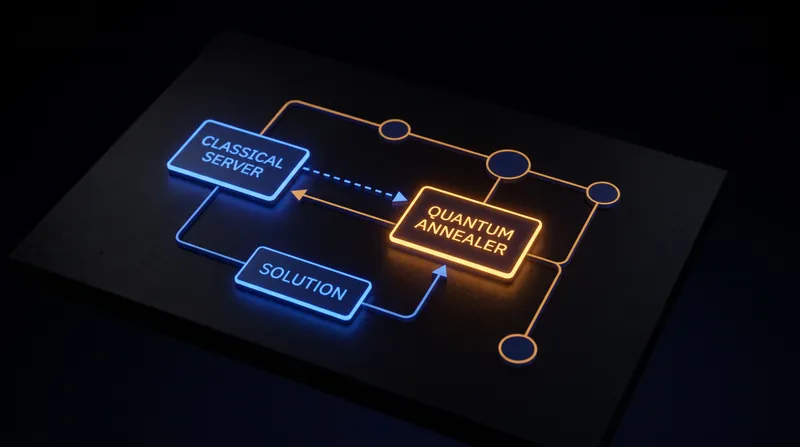 Hybrid workflows allow classical supercomputers to offload specific combinatorial bottlenecks to quantum annealers.