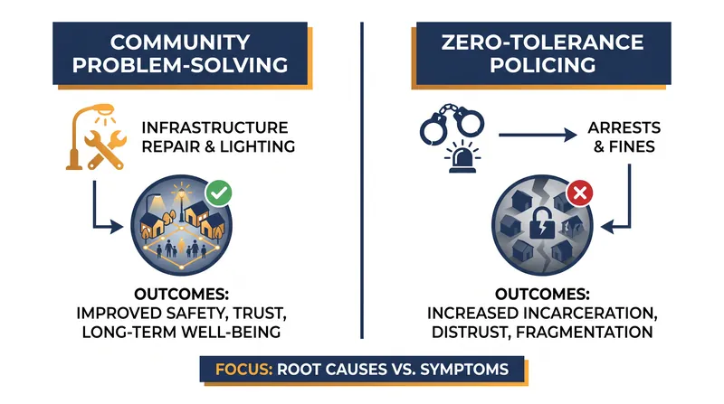 Evidence suggests municipal services are a vastly more efficient intervention than law enforcement.