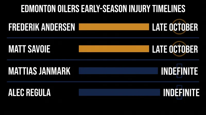 The Oilers will be missing several key pieces when the puck drops on the 2026-27 season.