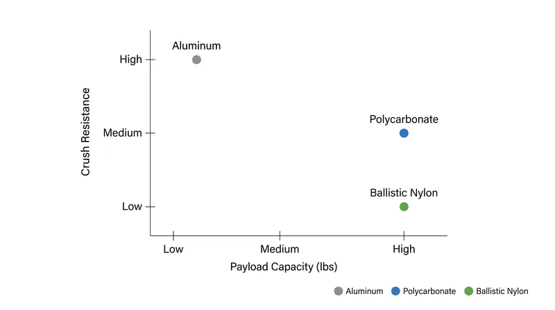 Travelers must trade payload capacity for absolute crush resistance.