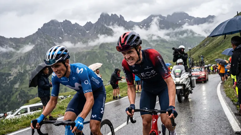 Netcompany INEOS's Oscar Onley was the only rider capable of following Mas's devastating attack.