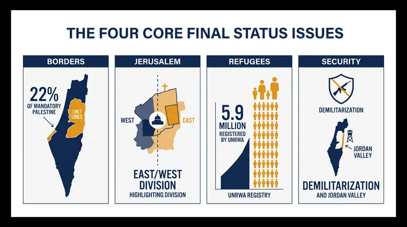 The permanent status issues defined by the Oslo framework dictate the parameters of any potential resolution.