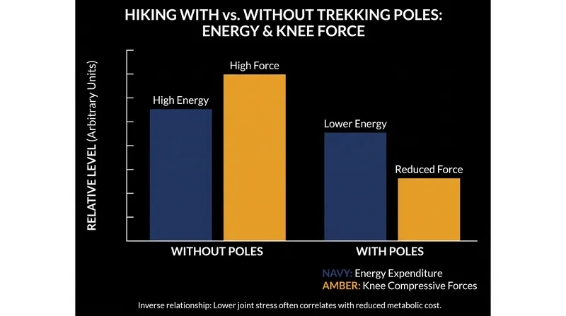 Comparing the physiological impact of pole use against unassisted walking.