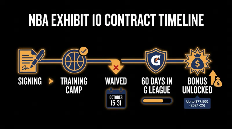 The lifecycle of an Exhibit 10 contract from training camp to the G League.