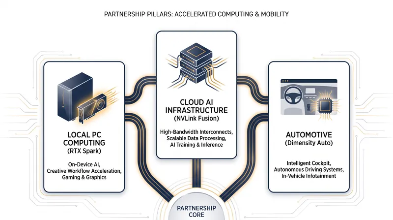 The expanded alliance spans data centers, consumer PCs, and software-defined vehicles.