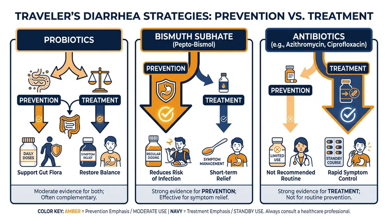 Clinical guidelines separate medications into prophylactic shields and standby treatments.