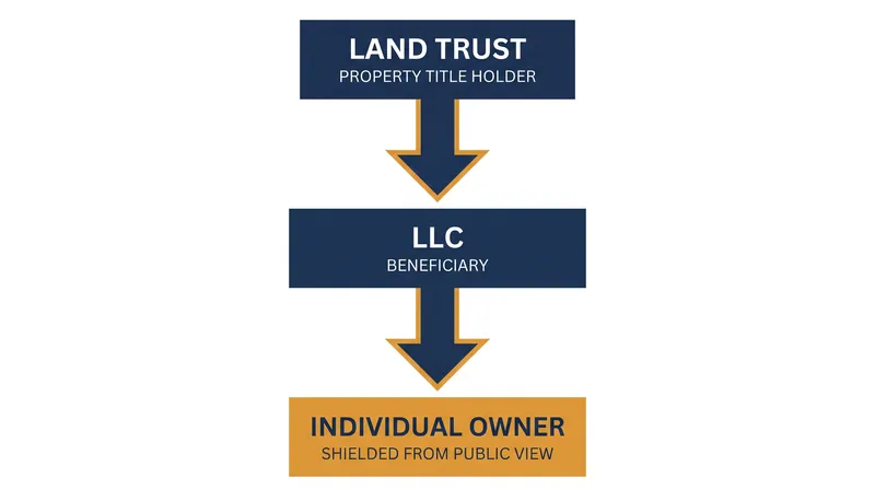 The stacked entity approach separates public title from financial liability.