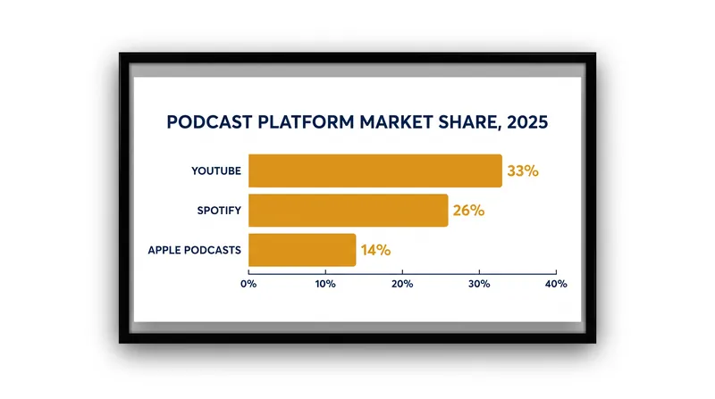 YouTube has overtaken traditional audio apps as the dominant platform for podcast consumption in the US.