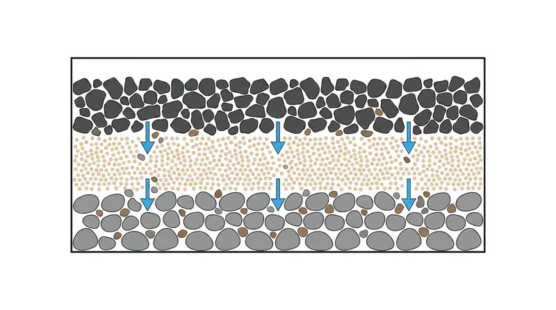 Multi-media filtration traps microscopic impurities and resilient protozoa within the tortuous pathways of the sand and coal beds.