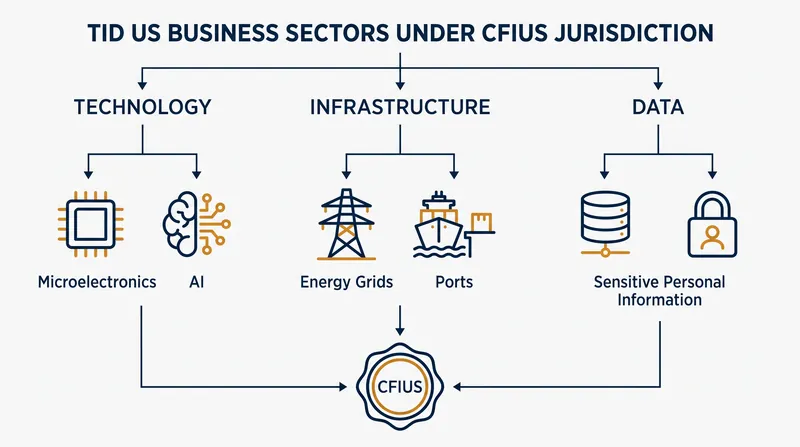 FIRRMA expanded CFIUS jurisdiction to include non-controlling investments in Technology, Infrastructure, and Data (TID) sectors.