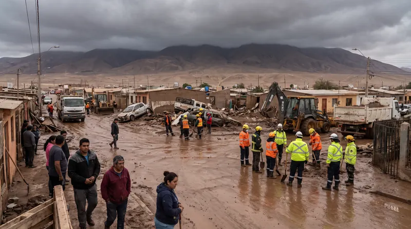 Heavy precipitation triggered destructive mudflows and flash flooding in parts of northern Chile, affecting thousands.