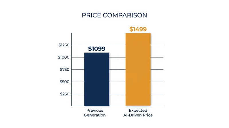 The cost of memory and silicon required for on-device AI is driving the expected price increase.