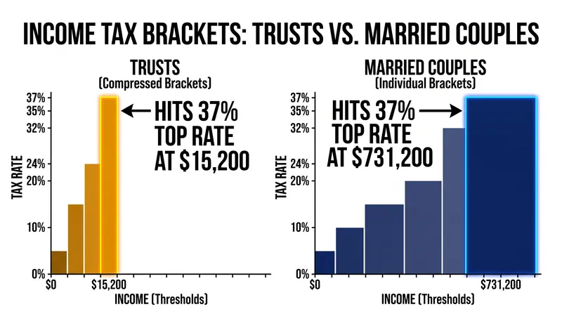 Irrevocable trusts face the most compressed income tax brackets in the U.S. tax code.