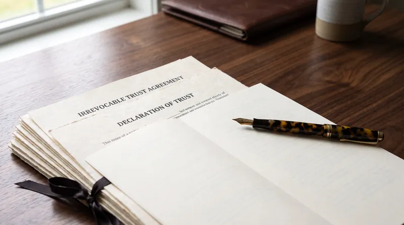 Executing an irrevocable trust legally severs the grantor's ownership of the assets.