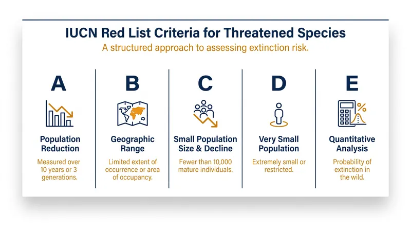 A species only needs to meet the thresholds for one of the five criteria to be classified as threatened.