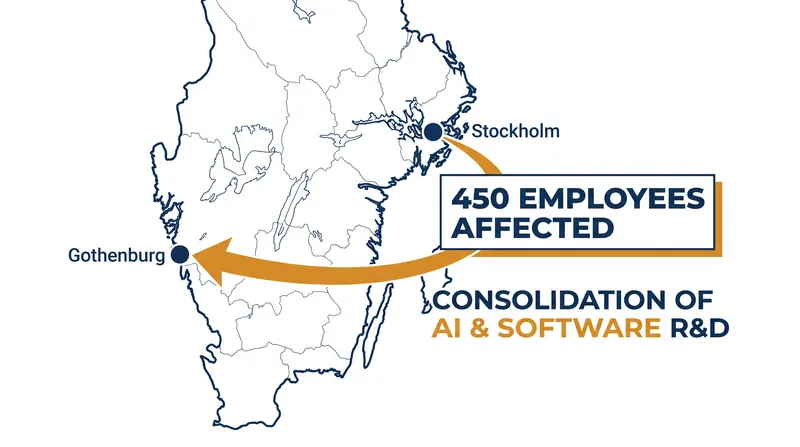 The consolidation shifts hundreds of engineering roles across the country to centralize development.