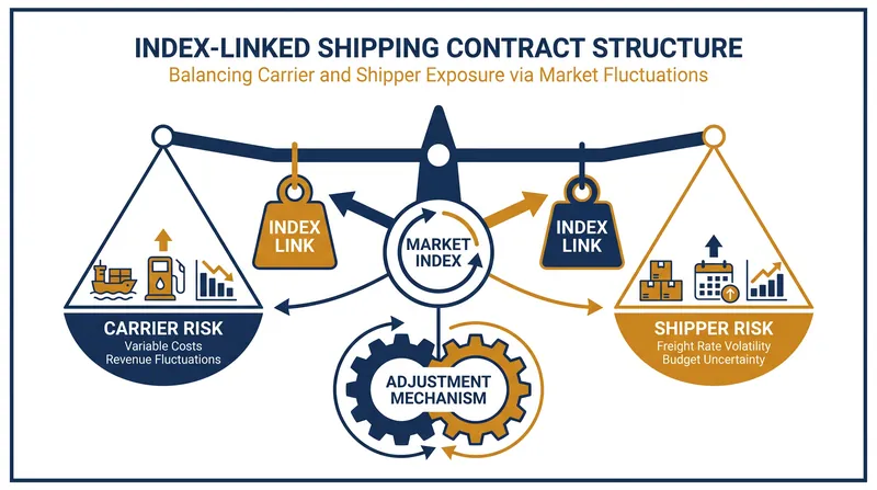 Index-linked contracts allow shippers and carriers to share the financial risk of market volatility.
