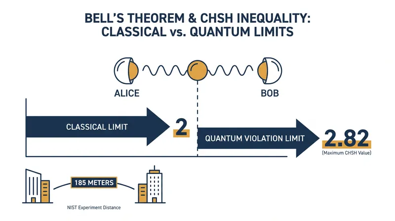 Bell's theorem provides a strict mathematical limit for classical physics, which quantum entanglement consistently violates.