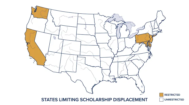 A growing legislative movement has seen five states enact laws to protect students' private scholarship awards from institutional displacement.