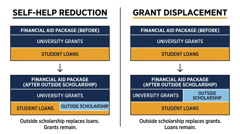 How a college chooses to adjust an over-awarded package determines whether the student actually benefits financially from a private scholarship.