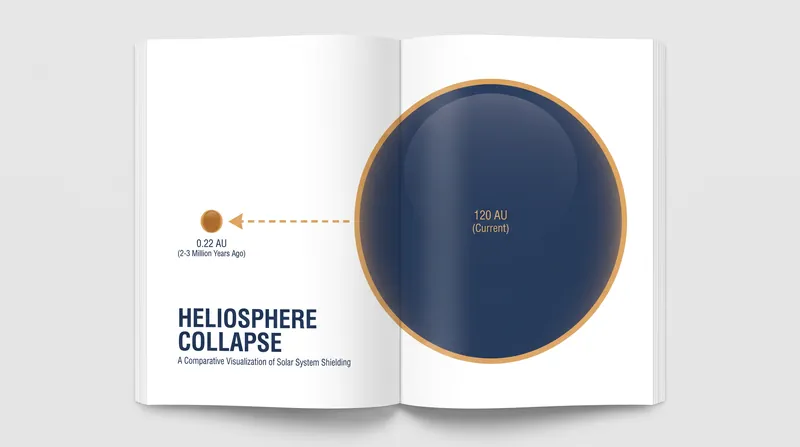 Astrophysical models indicate the heliosphere shrank to less than a quarter of the distance between Earth and the Sun.
