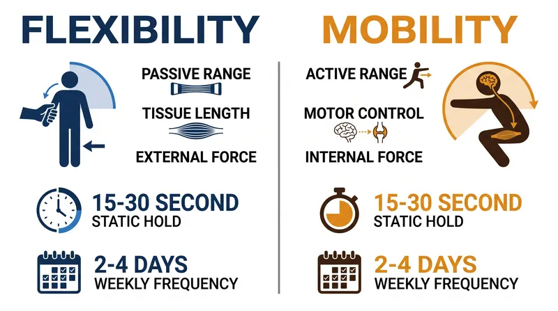 The physiological differences between passive tissue length and active motor control.