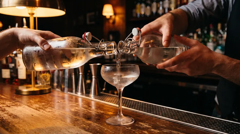 Because the perishable solids are removed, clarified cocktails can be batched and stored for months without spoiling.