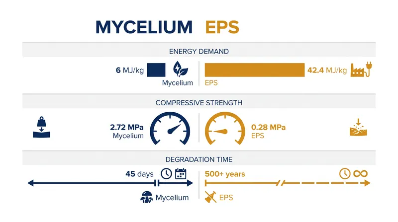 Life cycle and structural comparisons demonstrate the efficiency of biological manufacturing.