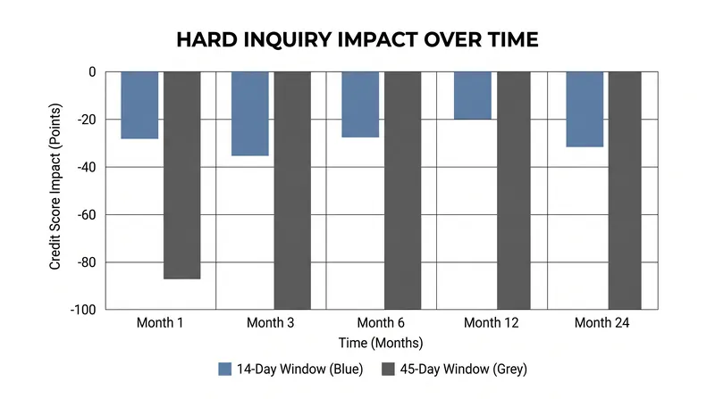 FICO allows a 45-day window for rate shopping on specific loans, while VantageScore uses a tighter 14-day window for all inquiries.