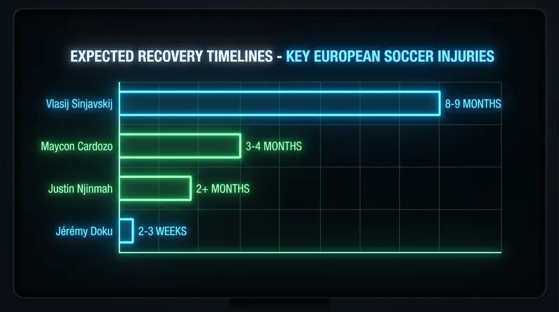 Expected recovery timelines for early-season casualties across European leagues.