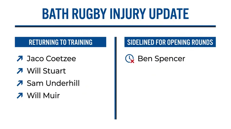 A summary of Bath Rugby's pre-season medical update.